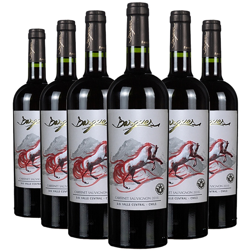 圣彼得酒庄巴诗歌系列赤霞珠干红葡萄酒 750ml单瓶整箱装 DO级 智利中央山谷原瓶进口红酒 单支装750ml*6