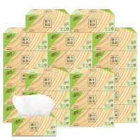 清风 抽纸原木盒装面巾纸盒抽2层200抽整箱 36盒