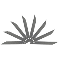 得力(deli)2015小号美工刀片5盒 30度尖头 9mm替换刀片 裁纸刀片 碳素钢制刀片 进口合金钢壁纸刀片