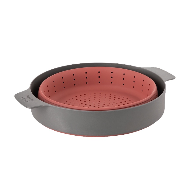 贝高福(Berghoff)蒸屉 Leo系列 可折叠硅胶蒸架(BH0101701)家用汤锅蒸屉蒸笼洗菜沥水篮 24cm