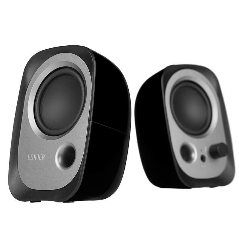 漫步者(EDIFIER) R12U电脑音响台式机USB小音箱家用迷你笔记本桌面有源重低音炮 黑色