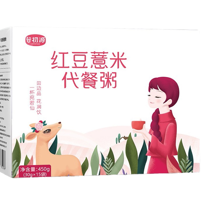 谷初源 红豆薏米代餐粥 即食早餐晚餐营养粉300g 谷物粉