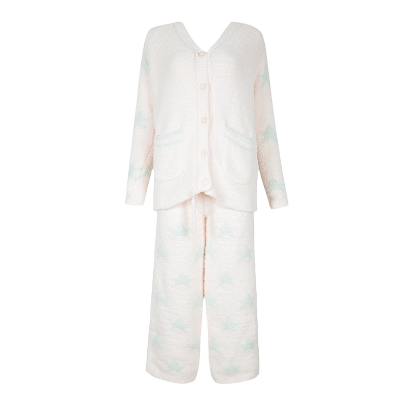 古今旗下睡衣女 加厚加绒秋冬长袖长裤睡裤女士家居服套装7HT128