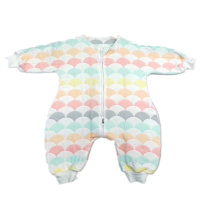 雅赞新生婴儿童六层纯棉纱爬服保暖柔软防踢被春秋冬季透气0-5岁