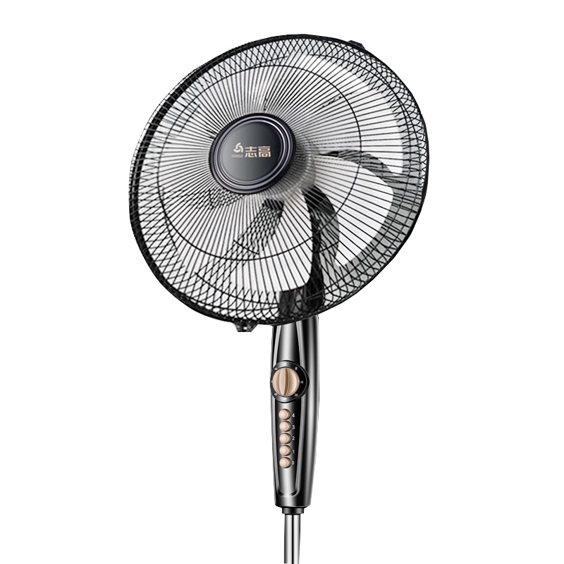 志高(CHIGO)电风扇落地扇定时家用宿舍办公台式立式电扇大功率强力风小型 七叶12寸机械款3.5米线 白色