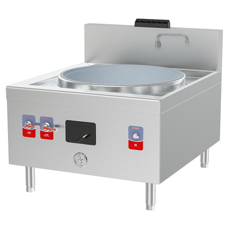 乐创(Lecon)商用燃气单头大锅灶 1000型锅径1000 环保油可选酒店饭堂炒灶 LC-J-DD100