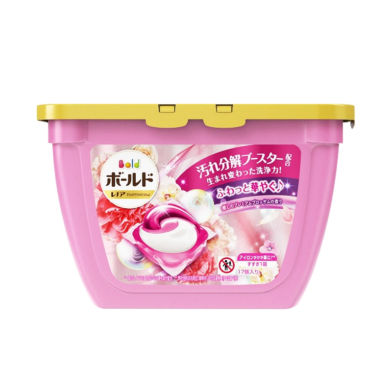 宝洁(Procter&Gamble) 日本原装 3D洗衣凝珠洗衣液球粉色花果香18颗 /17颗 新老版本随机发货