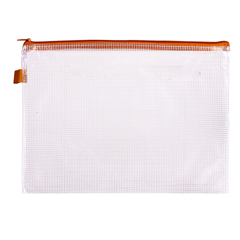 得力(deli)4只A4防水网格拉链袋 4色混装5654 10个/包