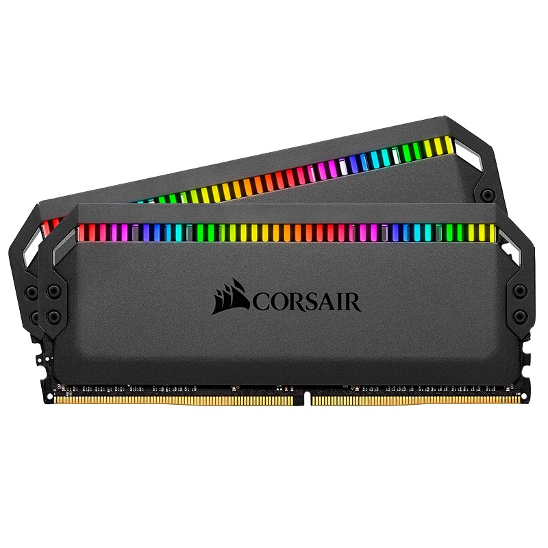 美商海盗船(USCORSAIR)DDR4 3200 16GB(8G×2)套装 台式机内存条 统治者铂金 RGB灯条 高端游戏型电脑内存条