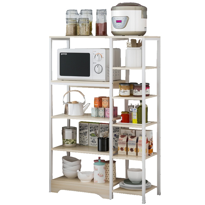 厨房置物架落地多层收纳架多功能微波炉架子古达家用碗柜储藏柜省空间