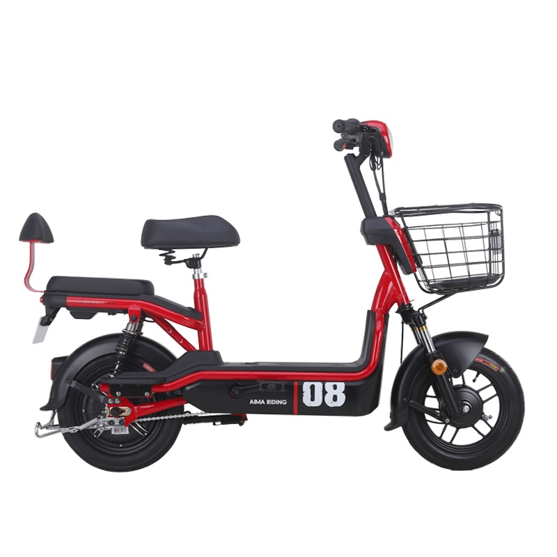 爱玛(AIMA)小苹果 电动车 可提取锂电池 真空轮胎 新国标3C大证 电瓶车代步车 [4812]