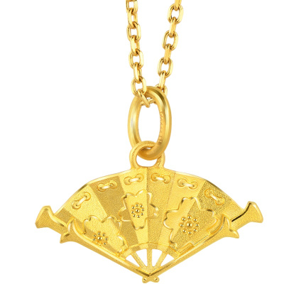 周生生(CHOW SANG SANG)黄金足金王者荣耀小乔扇子吊坠不含项链91194P定价