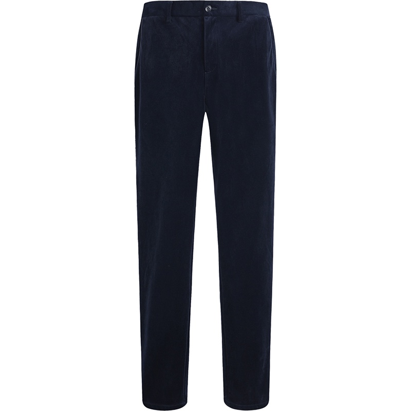 Youngor/雅戈尔秋季新品男士商务休闲含棉藏青素色直筒休闲裤827FWA