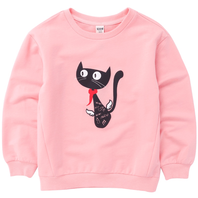 小红豆女童秋装2019新款洋气中大童宝宝女童卡通套头卫衣长袖上衣