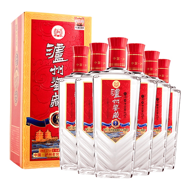 泸州老窖 泸州鉴藏6A 52度 475ml*6瓶整箱 白酒