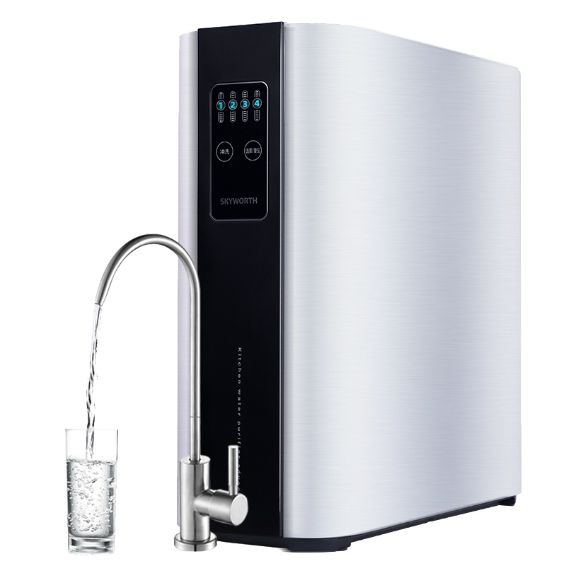 创维(Skyworth)家用净水器CR400W 家用厨下式400加仑大流量无桶反渗透纯水机 纤薄侧显低废水即滤即饮直饮机