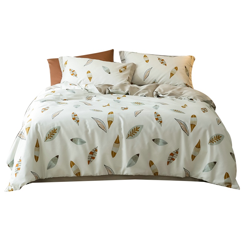 苏宁极物100支新疆长绒棉四件套纯棉全棉被套床单四季床上用品