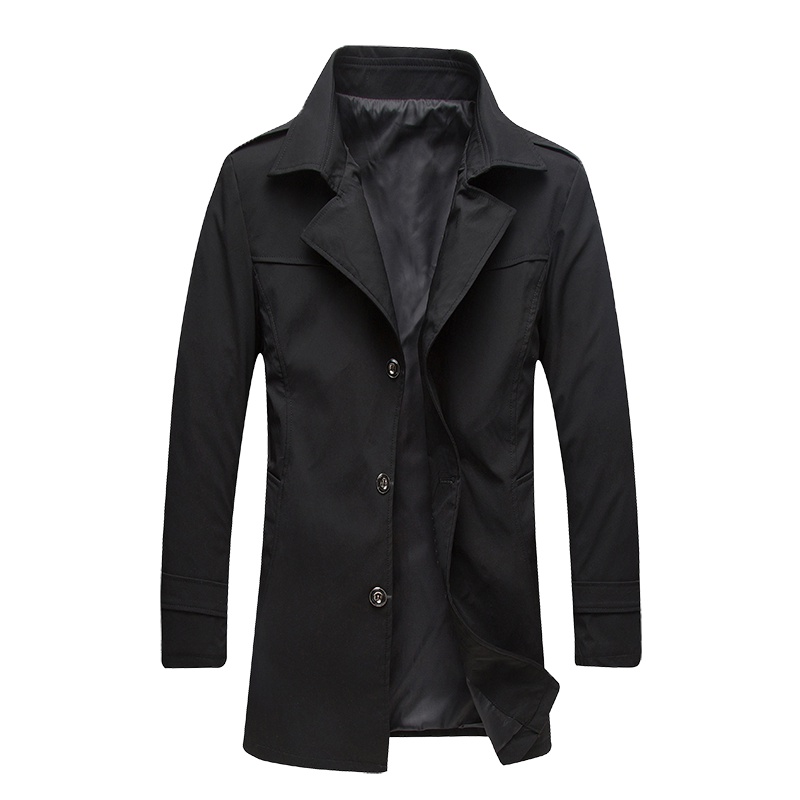 卡帝乐鳄鱼风衣男外套中年宽松西装领薄款男装上衣BAQ19088