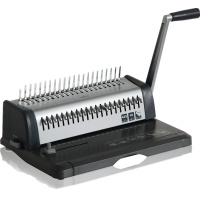 得力deli 3872手动装订夹条胶圈装订机 梳式文件打孔器 21孔打孔机合同装订 装订器