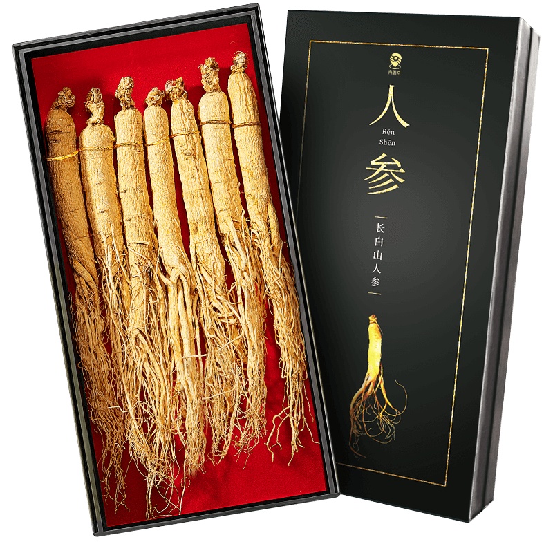 青源堂牌东北人参长白山人参生晒参整支搭野山参鲜人参五宝茶搭枸杞鹿茸煲汤泡酒7支100克健康