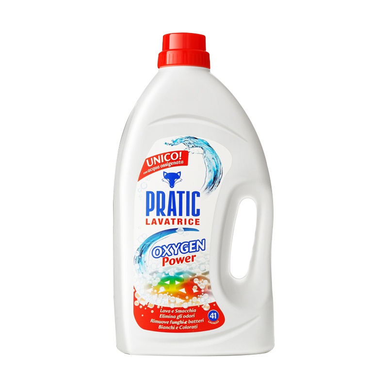 PRATIC狐狸爸爸有氧护色浓缩洗衣液2500ml大容量 意大利进口洗护二合一深层去污清洗剂