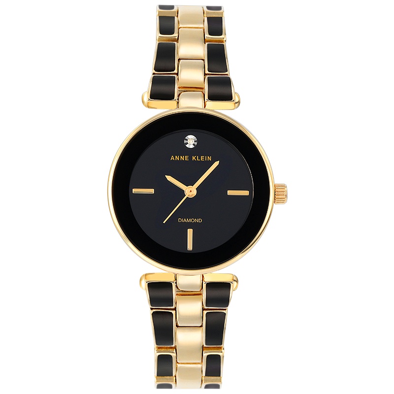 安妮克莱因（ANNE KLEIN）璀璨永恒系列简约时尚镶钻表盘石英女士手表AK/2774BKGB