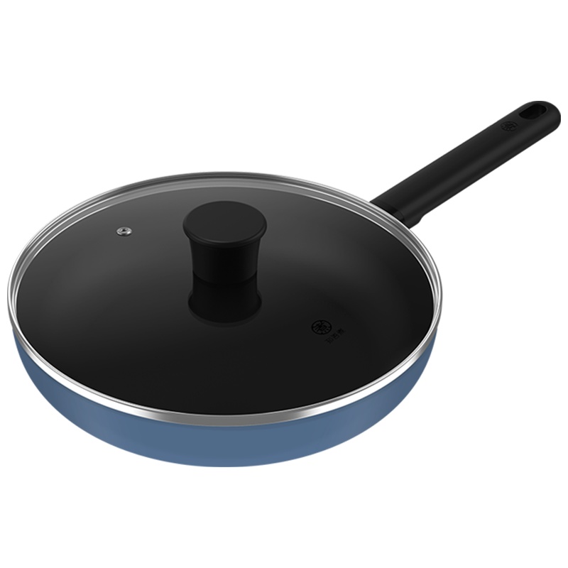 小米生态链知吾煮不粘煎锅26cm带盖灵动系列家用不粘平底锅电磁炉适用多功能早餐牛排煎炒锅