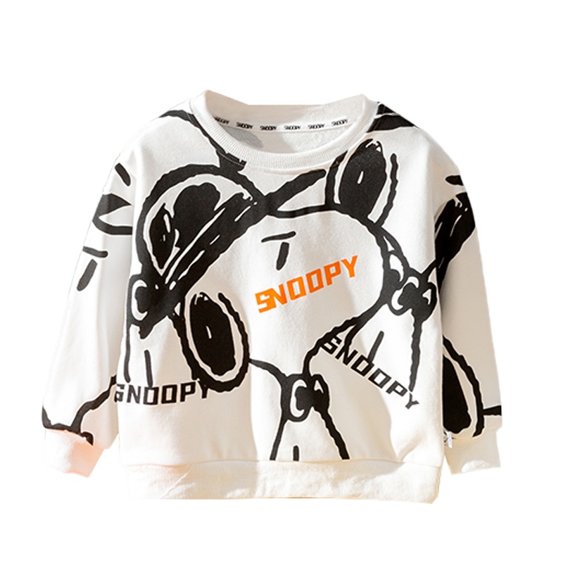 史努比(SNOOPY)新款儿童套装儿童满印卫衣弹力收口裤套装KRS010