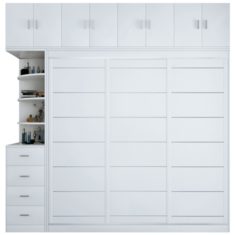 衣柜实木现代简约推拉组装柜子移经济型卧室家用储物柜大衣橱安心抵