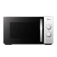 美的(Midea) M1-230E 快捷微波炉 360°转盘加热 旋钮操控 精准控温 五档火力 23升 浅灰色