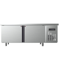 乐创(lecon)冰柜工作台商用不锈钢冷藏冷冻厨房操作台平冷冰箱双温卧式冰柜 1.5米*0.8*0.8双温直冷 星耀款