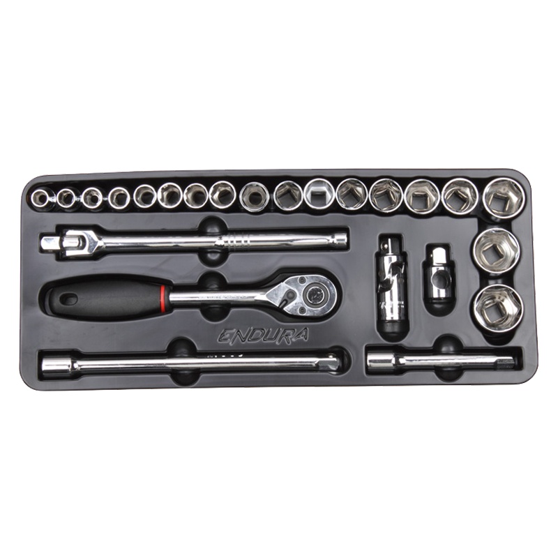 力易得 24件12.5mm系列套筒工具套装手动 组套E1927 1套(货期3-5天)