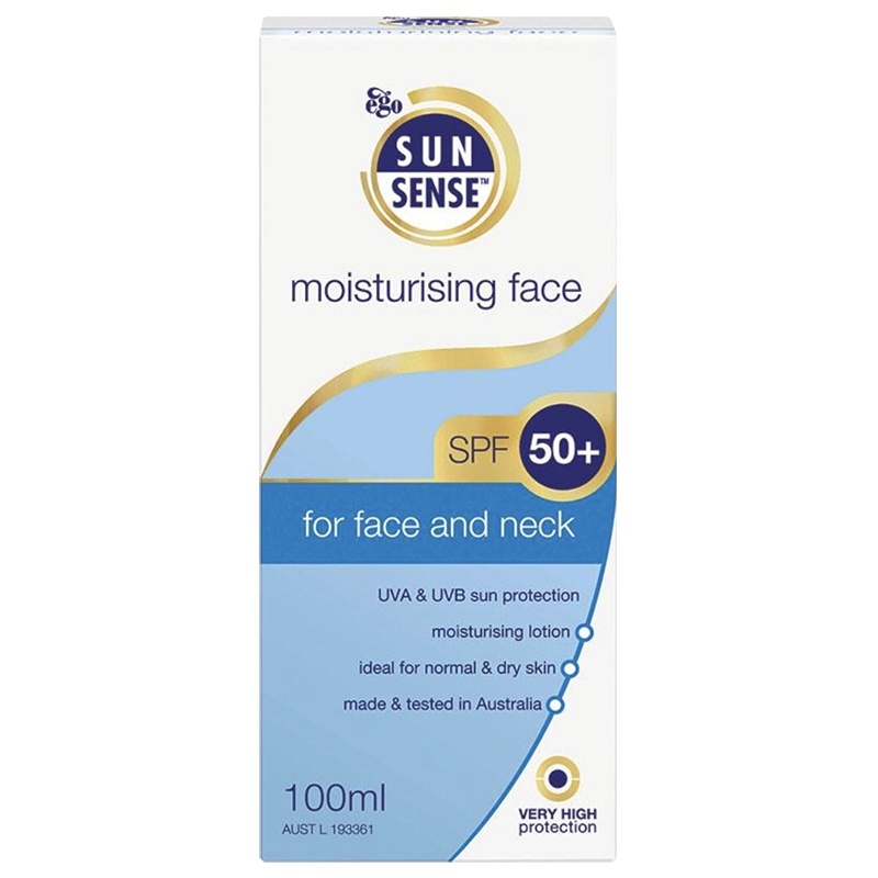 Ego Sunsense意高 脸部保湿防晒霜SPF50+ 100ml高倍防晒持久防护澳洲进口