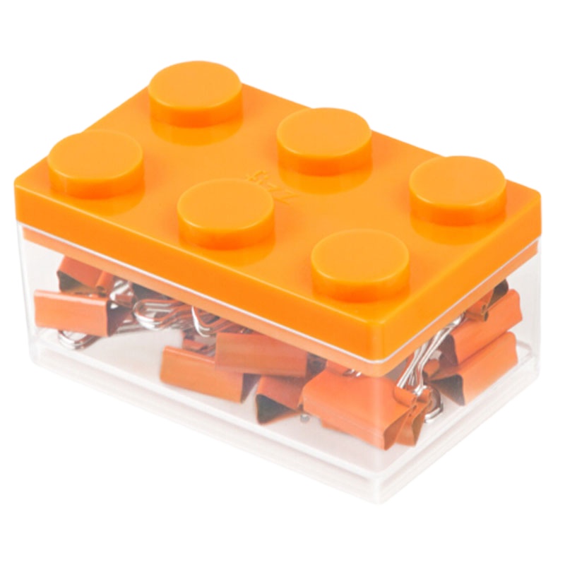 【精选】广博(GuangBo) 飞兹(fizz)FZ216005 热情橙积木盒装 19mm票夹长尾夹 10盒价格