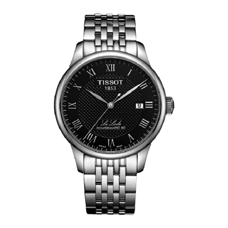 天梭(TISSOT)力洛克系列自动机械时尚商务休闲钢带男士手表T006.407.11.053.00