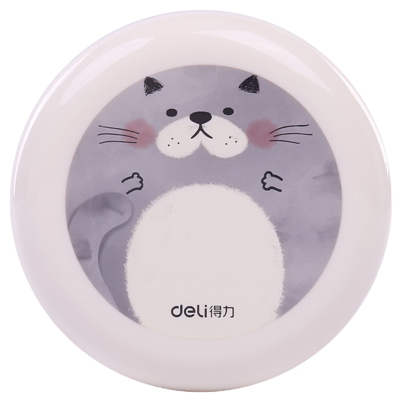 得力(deli)强吸力桌面吸尘器 迷你键盘除尘清洁助手 橡皮屑清洁器 卡通白色18883 5个装