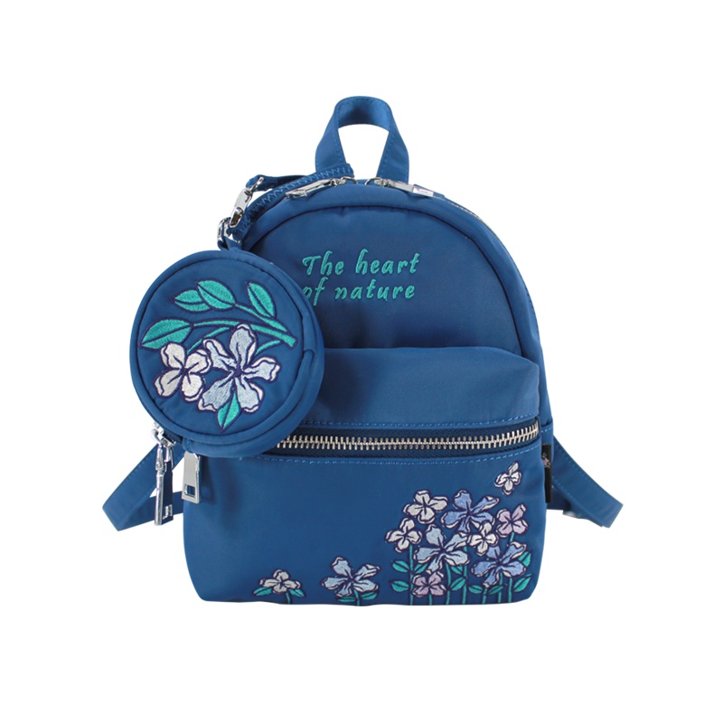 花间公主自然之心2021新款春季文艺尼龙迷你女士小斜挎双肩背包