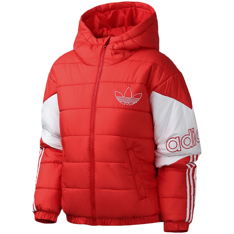 adidas阿迪达斯三叶草女装2019新款运动服休闲连帽保暖棉服FK1938