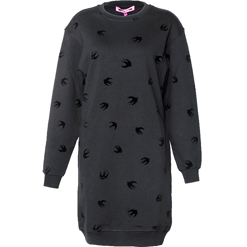 MCQ ALEXANDER MCQUEEN亚历山大麦昆 燕子款 女士长袖连衣裙棉