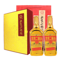 永丰牌北京二锅头1.5L清香型(出口型小方瓶)永丰二锅头 金瓶1.5L双支礼盒套装50度