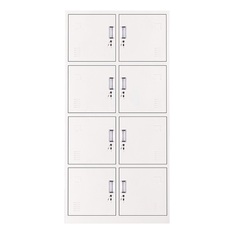 铭威盾新款八门钢制更衣柜员工柜铁皮职工储物柜带锁存包柜鞋柜多门柜子八门钢制更衣柜