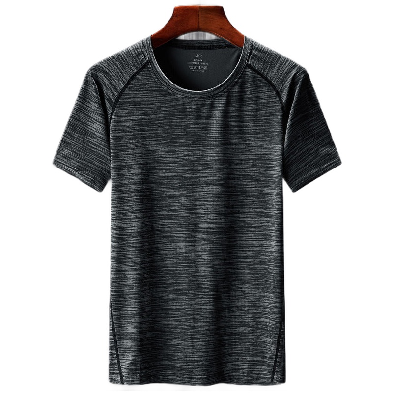 冰丝速干健身衣男运动短袖T恤夏季瑜伽跑步圆领户外快干衣大码串得起