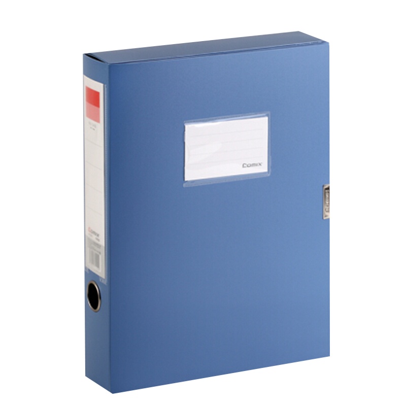 齐心A1249-X PP档案盒A4 55MM 18个/组绯蓝色