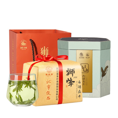 狮峰牌2025新茶西湖龙井茶明前特级沁字春绿茶叶礼盒装250g