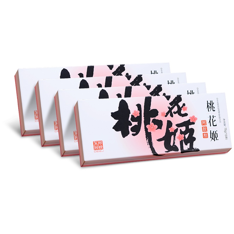 东阿阿胶 桃花姬阿胶糕75g*4/盒 阿胶膏 即食固元膏