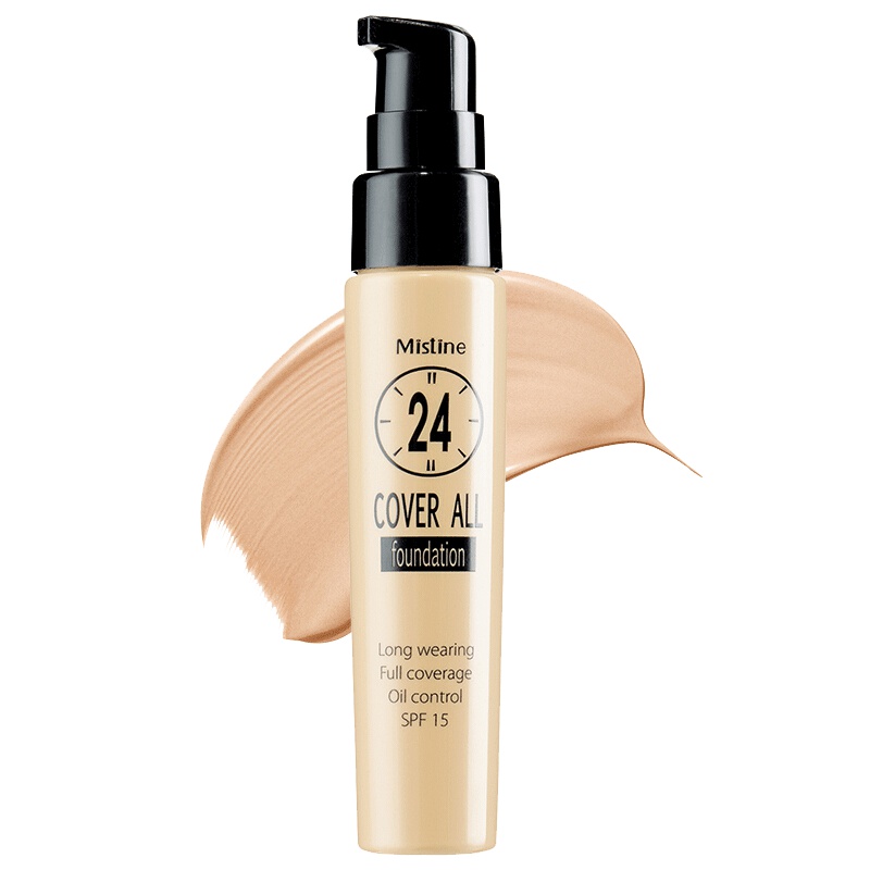 Mistine 蜜丝婷 24小时持妆粉底液 25ml F2 自然色防晒隔离