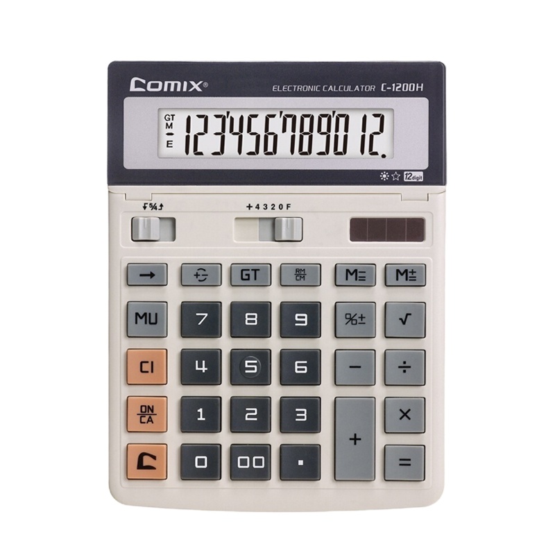 [苏宁自营]齐心(COMIX) C-130S 超级耐用金刚计算器(台) 灰