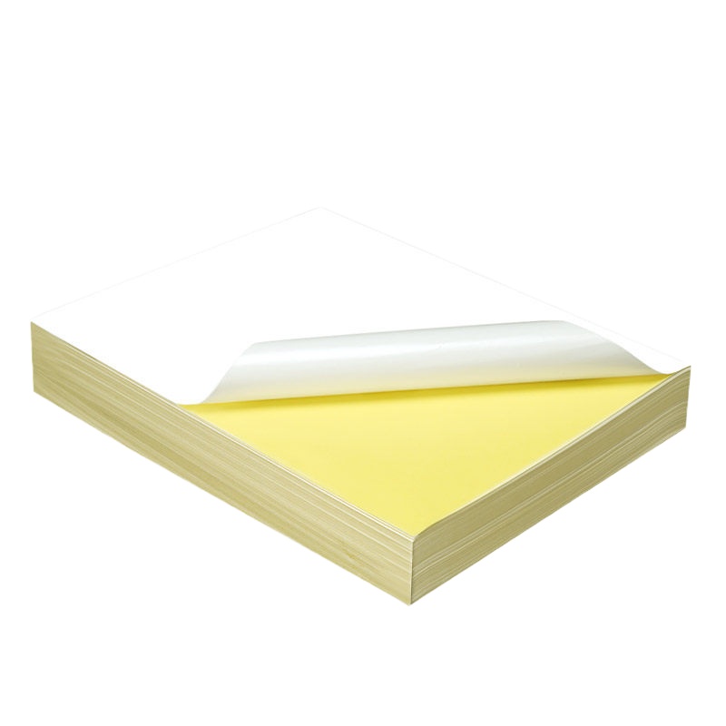 a4不干胶打印纸光面纸打印贴纸背胶纸哑光a4不干胶贴纸激光喷墨标签贴纸牛皮纸空白粘贴纸白色打印背|哑面/80g/100张