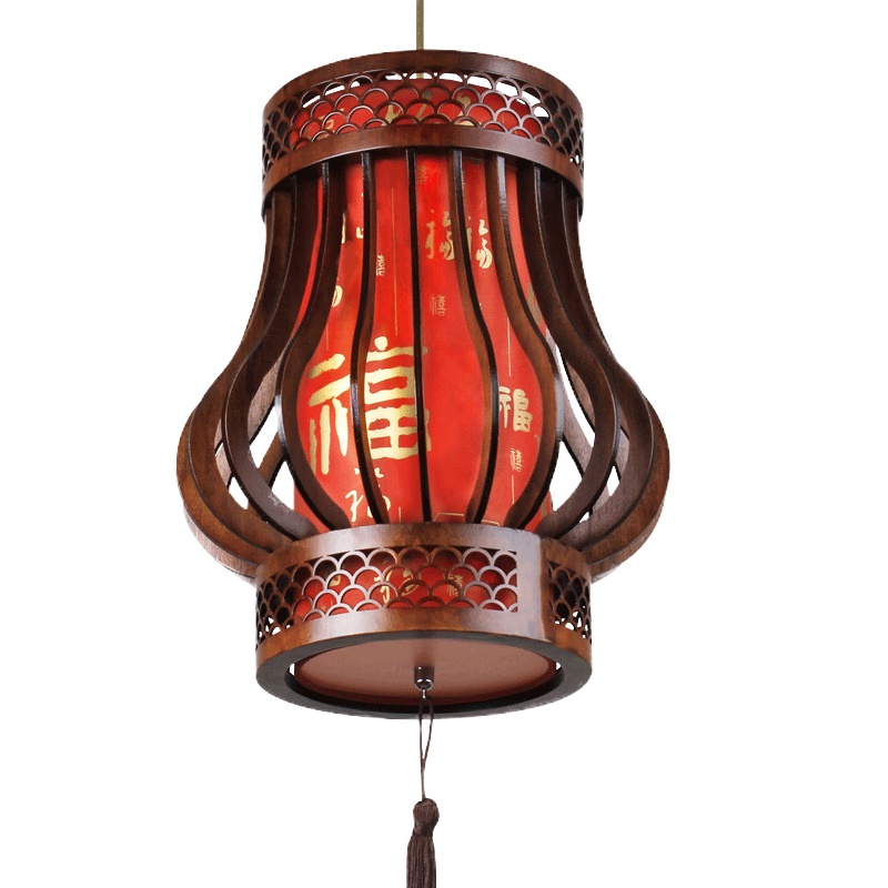 环森 中式宫灯仿古灯笼阳台走廊火锅饭店户外印字广告餐饮装饰小吊灯具