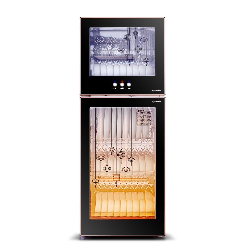 科荣(kerong)ZTD168Q消毒柜立式家用二星级双门大容量商用不锈钢食具碗柜